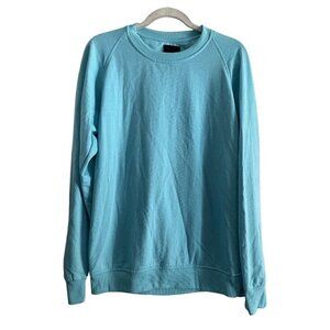 Six Lincoln New York Men SZ L Blue Long Sleeve Crew Neck Sweatshirt